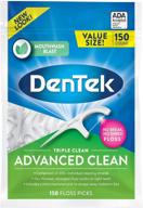 🦷 dentek triple clean advanced floss picks, shred-free & durable floss, pack of 150 logo