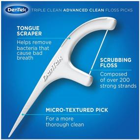 img 1 attached to 🦷 DenTek Triple Clean Advanced Floss Picks, Shred-Free & Durable Floss, Pack of 150