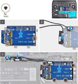 img 2 attached to Плата преобразователя SATA Dell Alienware Area-51m R2 D3P25 LS-J106P в NVMe M.2 SSD Жесткий диск SSD-3 и SSD-4 с креплением для 2,5" HDD R24Y6 - Deal4GO