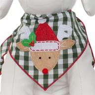 tail trends christmas dog bandanas: santa claus, snowman, and rudolph designer appliques in 100% cotton логотип