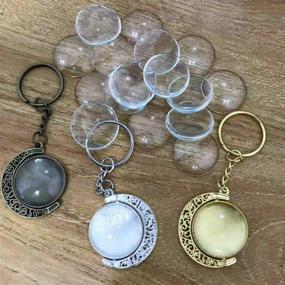 img 2 attached to 💎 Creative Jewelry Making Kit: 36 PCS Pendant Trays with Glass Domes and Moon Rotation Design - Seasonsky 25 MM