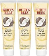 burt's bees moisturizing foot cream with coconut oil & vitamin e for dry skin, 4.34 ounce (pack of 3) - all natural formula (may vary packaging) logo