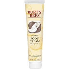 img 1 attached to Увлажняющий крем для ног Burt's Bees с маслом кокоса и витамином Е для сухой кожи, 4,34 унции (набор из 3 штук) - Натуральная формула (упаковка может отличаться)