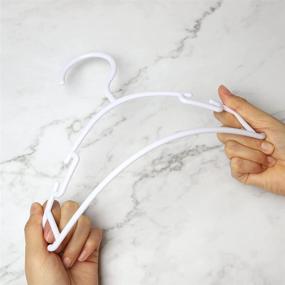 img 2 attached to 👶 Bulk Pack of 100 White Plastic Kids Hangers - Ideal Small Hangers for Baby, Toddler & Children's Closet Organization