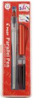 🖋️ pilot parallel calligraphy pen set, 1.5mm nib with black and red ink cartridges - red/blue logo