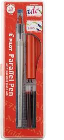 img 3 attached to 🖋️ PILOT Parallel Calligraphy Pen Set, 1.5mm Nib with Black and Red Ink Cartridges - Red/Blue