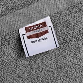 img 2 attached to Premium Grey Hand Towels by Utopia Towels - 100% Combed Ring Spun Cotton, Exceptionally Soft and Absorbent, 600 GSM Extra Large Hand Towels 16 x 28 inches, Hand Towels of Hotel & Spa Quality (Pack of 6)