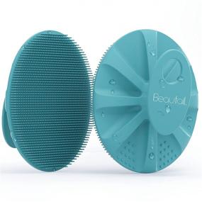 img 4 attached to 🚿 BEAUTAIL Silicone Body Scrubber Shower Bath Wash Brush - Gentle Exfoliating Scrub for Cleansing Sensitive Skin of Women, Men, and Babies - Easy to Clean, Lathers Nicely, Hygienic - 1 Pack (Cyan)