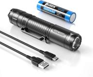 wuben c3 rechargeable flashlight 1200 lumens super bright led flashlights with type-c charging, ip68 water-resistant, 18650 battery included, 6 light modes - pocket-sized edc flashlight logo