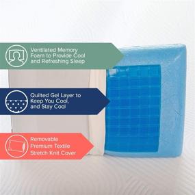 img 2 attached to Спите спокойно с подушкой для кровати Perfect Cloud Dual Option Cooling Gel Pods Memory Foam - Найдите свое идеальное удобство в 5,5-дюймовом дышащем стандартном среднем подлокотнике