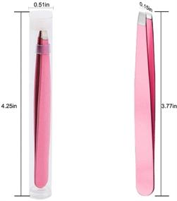 img 2 attached to 🔪 Sunpo Sharpening Ultra Precisional Eyelash Extension Slant Tweezer: Perfect for Facial Hair, Eyelash, Brow Shaping & Hair Plucking