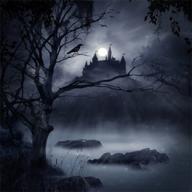 laeacco halloween photography background moonlight logo