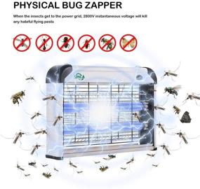 img 2 attached to 🦟 SPICA 2 Pack Insect Killer Bug Zapper Indoor: 20W Electronic Mosquito Fly Moth Wasp Pest Killer with 4 Replacements UVA Light Bulbs