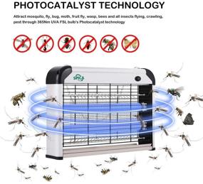 img 3 attached to 🦟 SPICA 2 Pack Insect Killer Bug Zapper Indoor: 20W Electronic Mosquito Fly Moth Wasp Pest Killer with 4 Replacements UVA Light Bulbs
