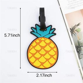 img 3 attached to AUEAR Luggage Pineapple Silicone Suitcases