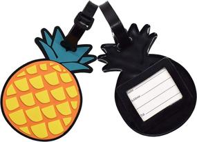 img 2 attached to AUEAR Luggage Pineapple Silicone Suitcases