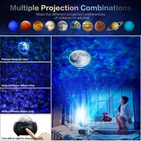 img 2 attached to 🌌 [2021 UPGRADED] Galaxy Projector – Night Lights Projector for Living Room Ceiling, Bluetooth Music Player, Multiple Solar System Projector for Kids, Adults, Festivals, Parties & Holidays – Home Planetarium