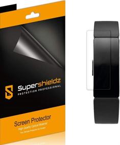 img 2 attached to 🛡️ Supershieldz (6 штук) защитное стекло для экрана Fitbit Inspire & HR - полное покрытие, прозрачный TPU щит высокой четкости