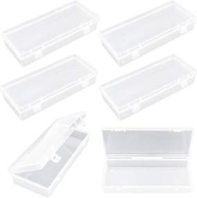 img 4 attached to 📦 Thintinick 6 Pack Rectangular Clear Plastic Storage Containers - Ideal Solution for Organizing Beads and Small Craft Items (6.1 x 2.56 x 1.18 inch)