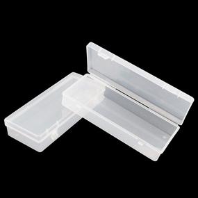 img 2 attached to 📦 Thintinick 6 Pack Rectangular Clear Plastic Storage Containers - Ideal Solution for Organizing Beads and Small Craft Items (6.1 x 2.56 x 1.18 inch)