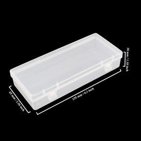 img 3 attached to 📦 Thintinick 6 Pack Rectangular Clear Plastic Storage Containers - Ideal Solution for Organizing Beads and Small Craft Items (6.1 x 2.56 x 1.18 inch)