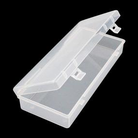 img 1 attached to 📦 Thintinick 6 Pack Rectangular Clear Plastic Storage Containers - Ideal Solution for Organizing Beads and Small Craft Items (6.1 x 2.56 x 1.18 inch)