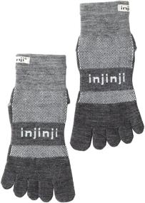 img 1 attached to 🧦 Injinji Original Weight Toesocks Charcoal: Ultimate Comfort and Performance for Active Feet