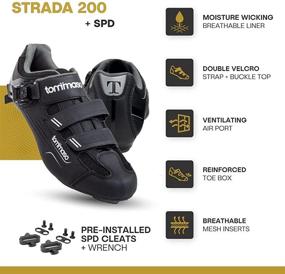 img 3 attached to Tommaso Strada 200: The Ultimate Road Bike Shoe with Dual Cleat Compatibility and Buckle Fastening