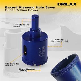 img 1 attached to 💎 Diamond Ceramic Porcelain Countertop Tools: The Ultimate Cutting Solution with Hole Saws & Accessories