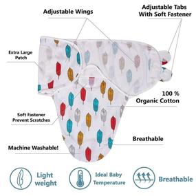 img 2 attached to Victor & Stoic Baby Swaddle Blanket Set: Organic Cotton, Adjustable Fastener, 0-6 Months, for Newborn Boys and Girls – Perfect Original Baby Shower Gift