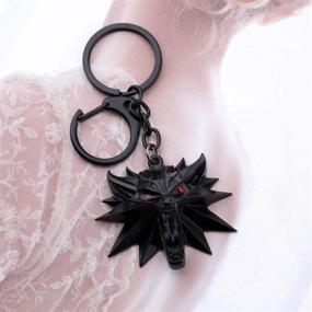 img 1 attached to 🐺 SEIRAA Wolf Keychain - Ideal Gifts for Wolf Fans: Wolf Head Medallion Pendant