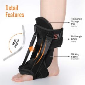 img 3 attached to 👣 Relieve Morning Foot Pain with Upgraded 3-Straps Plantar Fasciitis Splints Night & Foot Massage Roller Set