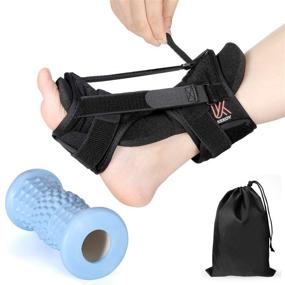 img 4 attached to 👣 Relieve Morning Foot Pain with Upgraded 3-Straps Plantar Fasciitis Splints Night & Foot Massage Roller Set