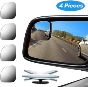 img 4 attached to 360 Degree Rotating Fan-Shaped Rear Blind Spot Mirror for Vehicle Safety - Wide Angle Side Mirror Convex Rearview Mirror for Car Truck Van (Natural Mirror Color)