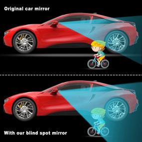 img 1 attached to 360 Degree Rotating Fan-Shaped Rear Blind Spot Mirror for Vehicle Safety - Wide Angle Side Mirror Convex Rearview Mirror for Car Truck Van (Natural Mirror Color)