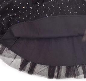 img 1 attached to 👗 Sunny Fashion Girls Dress: Cat Face Black Tower Ruffle Dancing Party Dress in Size 4-10