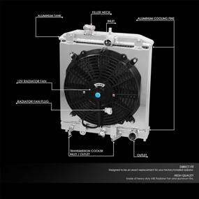 img 3 attached to DNA Motoring RA+FS-HC92-42-AT-2 Dual Row Radiator and Fan Shroud Kit