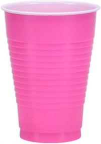 img 1 attached to 12oz Hot Pink Plastic Party Cups, Pack of 20 - Party Dimensions Product