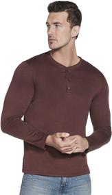 img 4 attached to 👕 Skechers GOKNIT Henley Heather Charcoal Men's Apparel