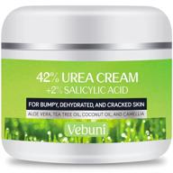 👣 vebuni urea cream 42% with salicylic acid: powerful callus remover for feet, knees & elbows - intensively moisturizes, softens skin, and exfoliates dead skin (4.3 oz) logo