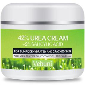 img 4 attached to 👣 Vebuni Urea Cream 42% with Salicylic Acid: Powerful Callus Remover for Feet, Knees & Elbows - Intensively Moisturizes, Softens Skin, and Exfoliates Dead Skin (4.3 Oz)