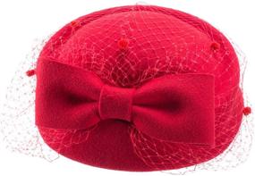 img 2 attached to 💃 Chic and Elegant Women's Dress Fascinator Pillbox: Perfect Wedding & Special Occasion Accessory