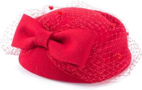 img 4 attached to 💃 Chic and Elegant Women's Dress Fascinator Pillbox: Perfect Wedding & Special Occasion Accessory