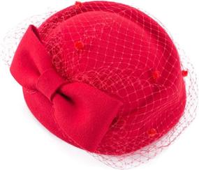 img 3 attached to 💃 Chic and Elegant Women's Dress Fascinator Pillbox: Perfect Wedding & Special Occasion Accessory