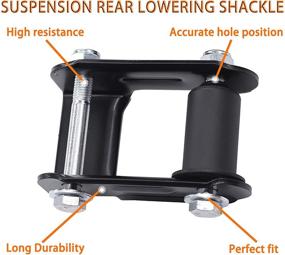 img 3 attached to Suspension Rear Lowering Shackle Kit for Chevy S10 GMC Sonoma 1994-2004, Chevy Blazer 1995-2005, Isuzu Hombre 96-20, GMC Jimmy Oldsmobile Bravada 1994-2001, Replaces OEM# 15665302, Part# 722-028