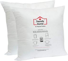 img 4 attached to 🏠 Trendy Home 16x16 Premium Stuffer Pillow/Cushion Insert - 2 Pack (White) for Stylish Home Office Decor