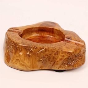 img 1 attached to Premium Wood Cigar Ashtray for Outdoor Patio - Stylish and Durable