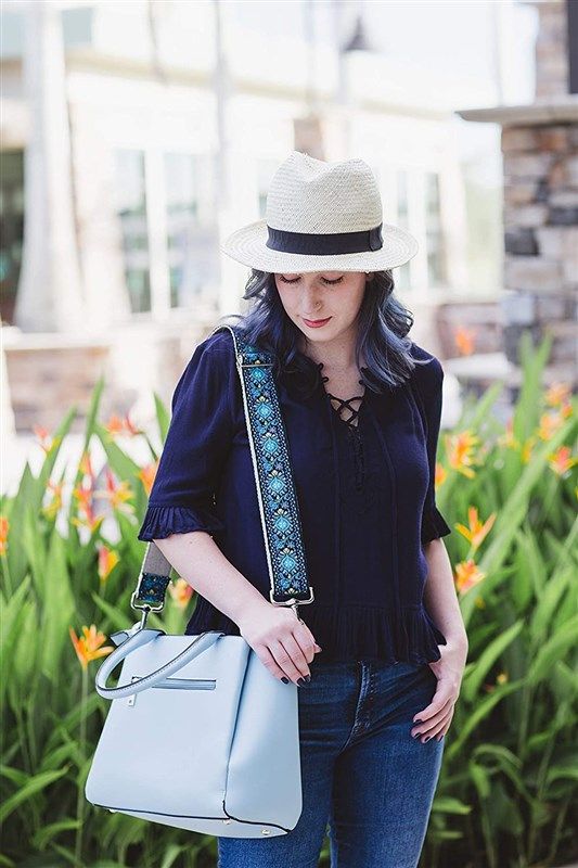 Blue Vintage Handbag Strap & Purse Strap  