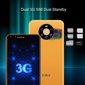 img 1 attached to 📱 Unlocked Xgody Mate40 Smartphone - 6.72” HD Perforated Screen, Android 8.1 Cellphones at Affordable Price - Dual Sim-Free Mobile Phones with Face ID, Dual 5MP Beauty Cameras + 8GB ROM (Yellow, 6.72")