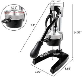 img 1 attached to ROVSUN Professional Citrus Juicer, Commercial Grade Manual Fruit Press Juicer for Orange Lemon Pomegranate Juice, Premium Quality Heavy Duty Hand Press Citrus Juicer Press and Lime Squeezer Stand - Black